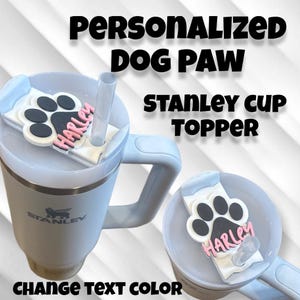 Personalized 3d Custom Dog Cup Topper Name Charm