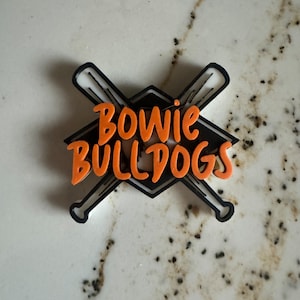 Personalized Custom Baseball or Softball Bogg Bag Charm. Match your team colors.  - Buy 3 get 1 free. Great Fundraiser