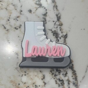 Personalized Custom Figure Skate / Hockey Bogg Bag Charm.