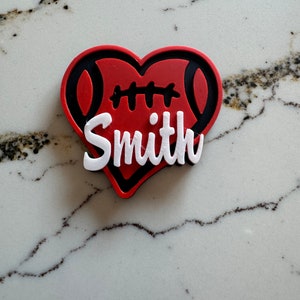 Personalized Custom 3d Football Bogg Bag Charm, Football Mom Bogg Bag Bit Accessories. Match your team colors.