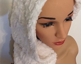 Large White Wet Hair Bonnet, Curly Hair Turban, Hair Protection Bonnet, Sleeping Head Wrap, Wet Hair Caps, Hair Covering, Wet Hairstyle Hat