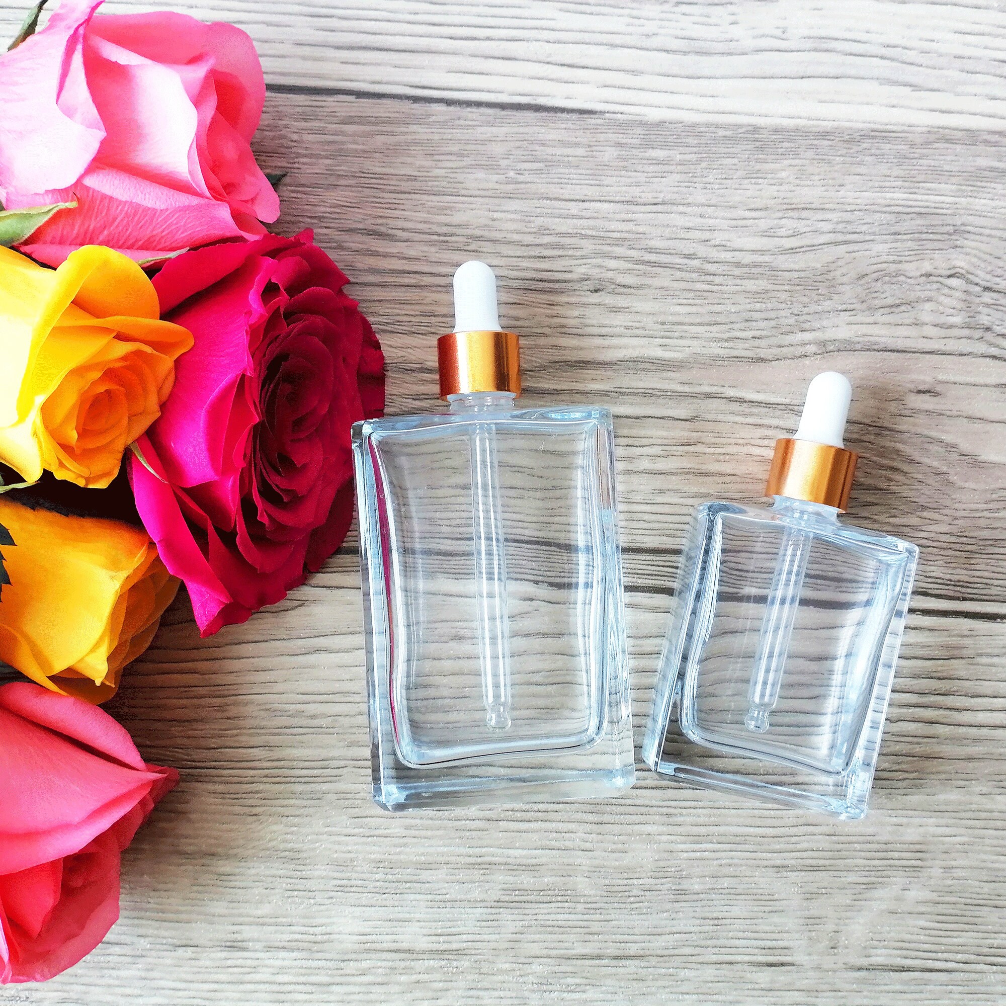Inclined Shoulder Glass Bottle For Essential Oils - Oil Perfume Bottle