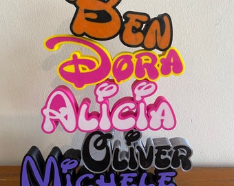 Personalized Holographic Name Plate: 3D Printed Desk Sign