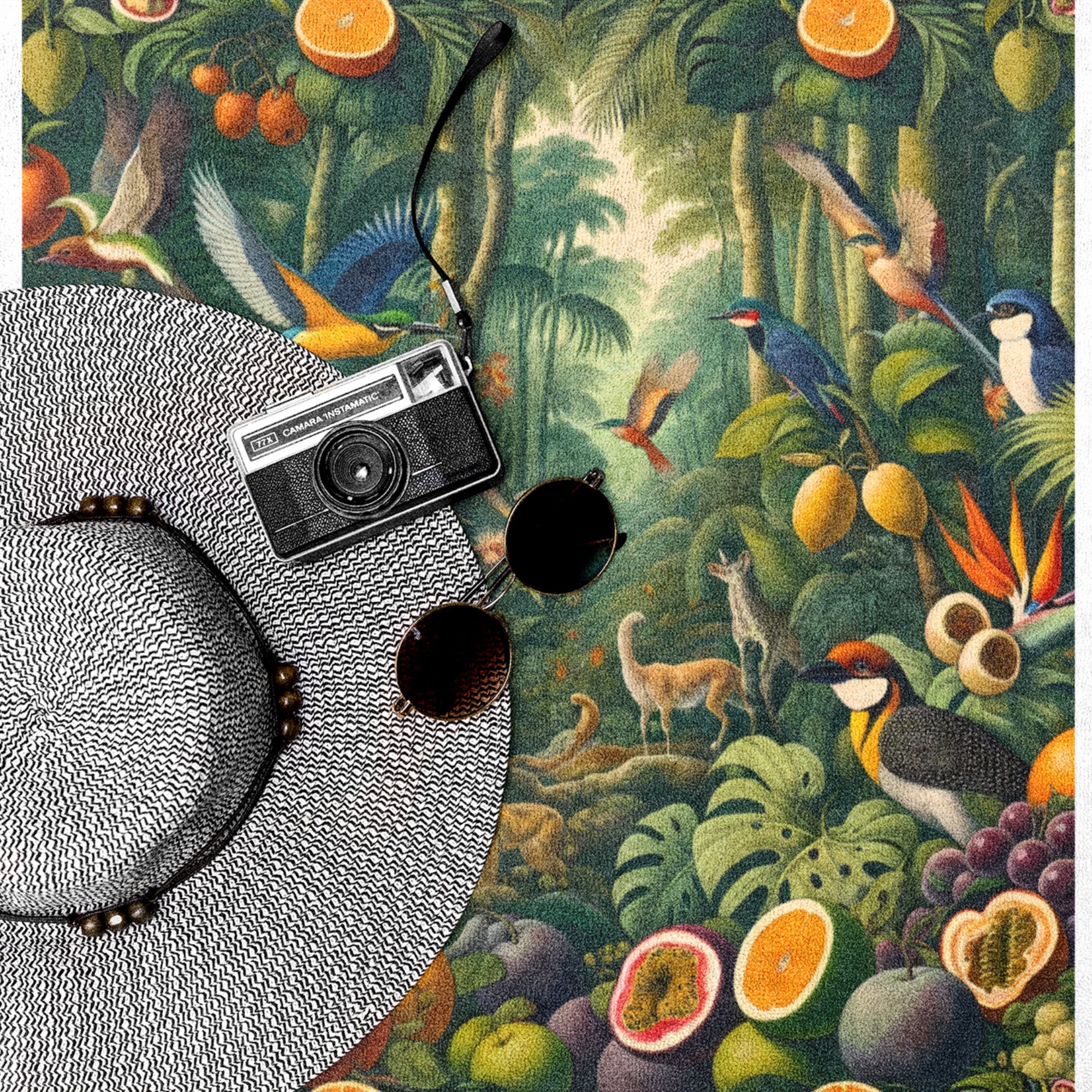 Jungle print hand towels sale