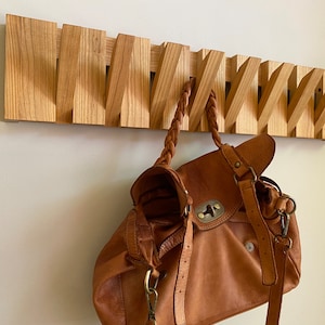 Coat rack ,piano coat hanger, Wall mounted rack, wood clothes rack, wood piano rack, Wall mounted coat rack, Flip-down hooks clothes rack