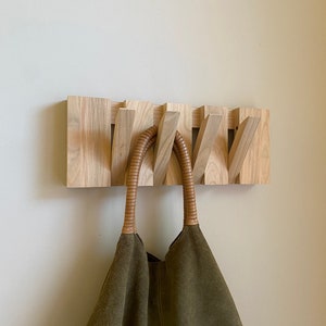 Wall rack ,piano coat hanger, Wall mounted rack, wood clothes rack, wood piano rack, Wall mounted coat rack, Flip-down hooks clothes rack