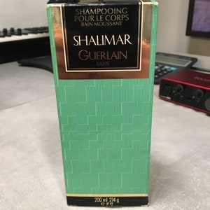 Shampoing Corps Shalimar Guerlain Vintage 200 ml – Bain Moussant 1983 – Fabriqué en France