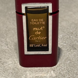 Agua de colonia vintage mosto de Cartier 4ml