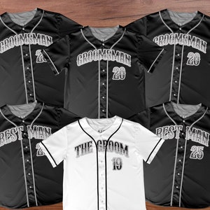 Groom & Groomsmen Jersey Shirts Custom Names And Numbers Jersey,Groomsmen Proposal,Bachelor Party Groomsmen Jersey,Best Man,Groom Shirts W6