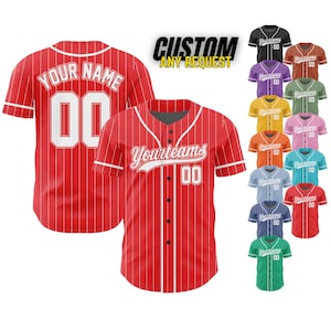 Personalized Team Name And Number Baseball Jersey,Custom Baseball Jersey Shirt, Baseball Jersey Uniform For Fans Baseball Lovers B110