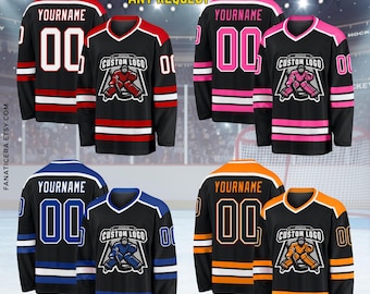 Custom Ice Hockey Jersey for Men Women Youth,Sweatshirt Personalized Name Number,Hockey Shirts Sports Uniform for Hockey Fans Gift H5
