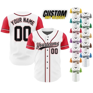 Personalized Team Name And Number Baseball Jersey,Custom Baseball Jersey Shirt, Baseball Jersey Uniform For Fans Baseball Lovers B124