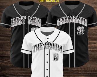 Groom & Groomsmen Jersey Shirts Custom Names And Numbers Jersey,Groomsmen Proposal,Bachelor Party Groomsmen Jersey,Best Man,Groom Shirts W6
