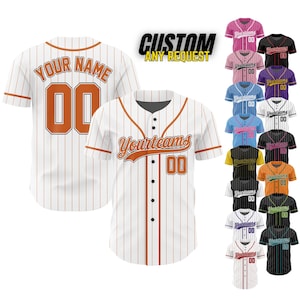 Personalized Team Name And Number Baseball Jersey,Custom Baseball Stripe Line Jersey, Baseball Jersey Uniform For Fans Baseball Lovers B93