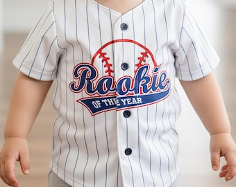 Rookie of The Birthday Jersey Shirt, Rookie Baseball Birthday Jersey Rookie Family Jersey, First Birthday Boy Shirt, Mom Baseball Jersey B68