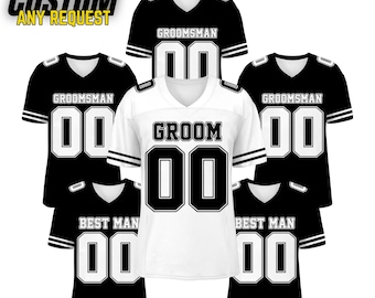 Groom & Groomsmen Jersey Shirts Custom Names And Numbers Jersey,Groomsmen Proposal,Bachelor Party Groomsmen Jersey,Best Man,Groom Shirts W12