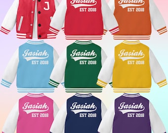 Personalized Kids Adults Varsity Baseball Style Jacket for Men Women Youth,Custom Letterman Bomber Jacket Team Name Number Logo BJ6