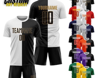 Custom Soccer Jersey for Men Women Youth Kid Team Uniform,Personalized Jersey with Team Name Logo Number,Custom Soccer Jersey Shorts Set S5