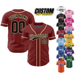 Personalized Team Name And Number Baseball Jersey,Custom Baseball Jersey Shirt,Baseball Jersey Uniform For Fans Baseball Lovers B160