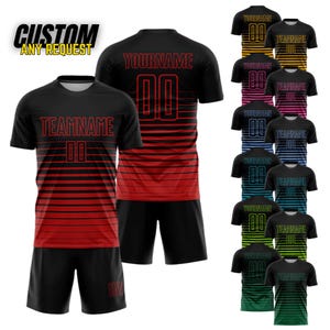 Custom Soccer Jersey for Men Women Youth Kid Team Uniform,Personalized Jersey with Team Name Logo Number,Custom Soccer Jersey Shorts Set S2