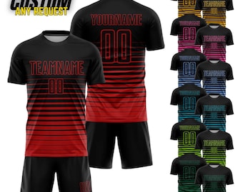 Custom Soccer Jersey for Men Women Youth Kid Team Uniform,Personalized Jersey with Team Name Logo Number,Custom Soccer Jersey Shorts Set S2