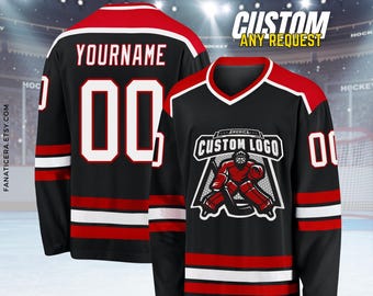 Custom Ice Hockey Jersey for Men Women Youth,Sweatshirt Personalized Name Number,Hockey Shirts Sports Uniform for Hockey Fans Gift H5