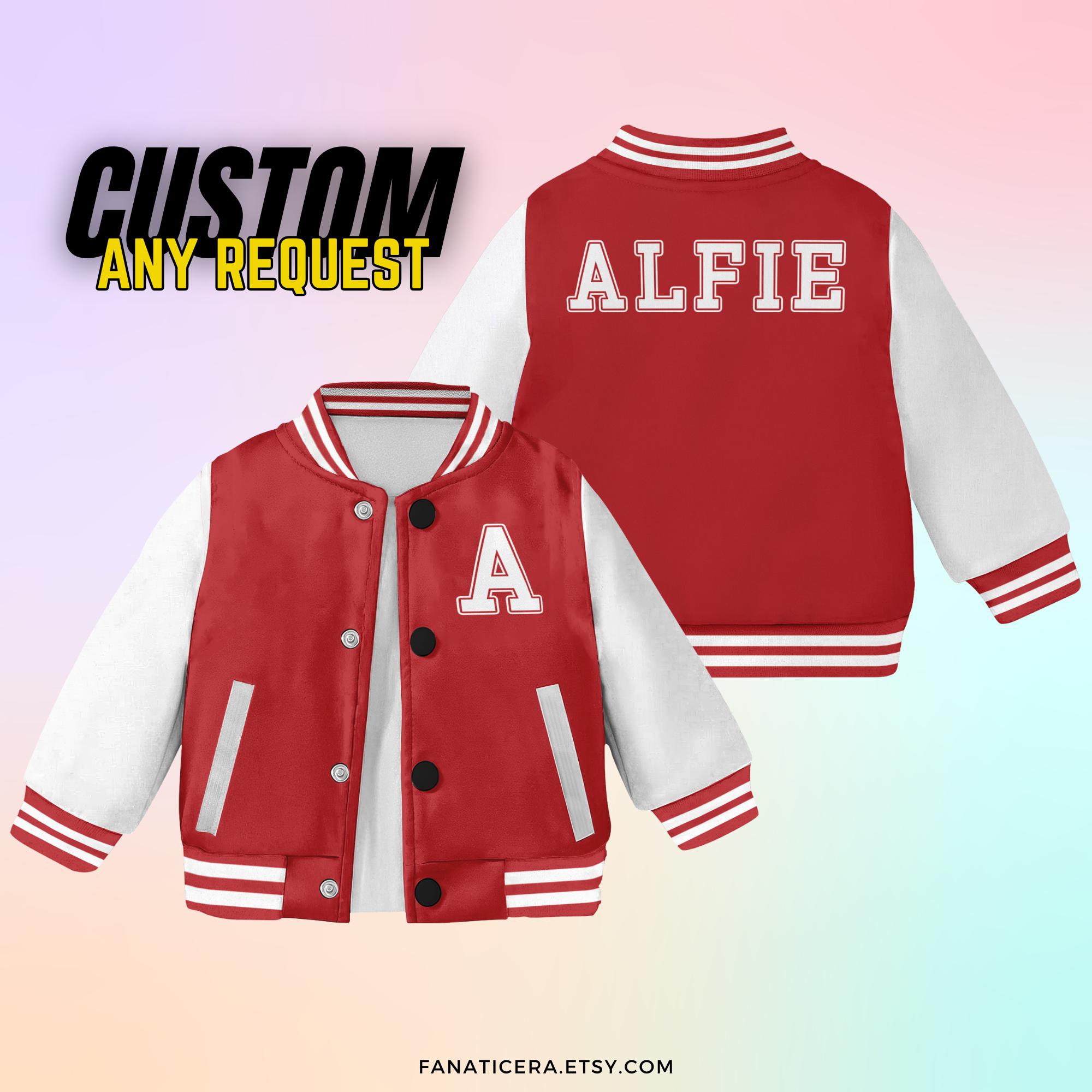 Custom Kids Varsity Jacket,Kids Sports Jacket,Name Varsity, Number Varsity,Personalised Unisex Varsity,Kids Baseball Jacket, Name Jacket BJ4