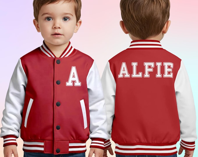 Custom Kids Varsity Jacket,Kids Sports Jacket,Name Varsity, Number Varsity,Personalised Unisex Varsity,Kids Baseball Jacket, Name Jacket BJ4