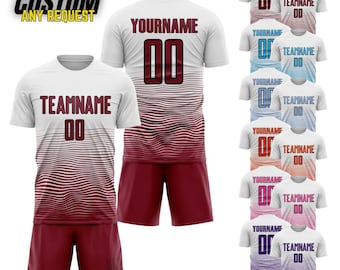 Custom Soccer Jersey for Men Women Youth Kid Team Uniform,Personalized Jersey with Team Name Logo Number,Custom Soccer Jersey Shorts Set S3