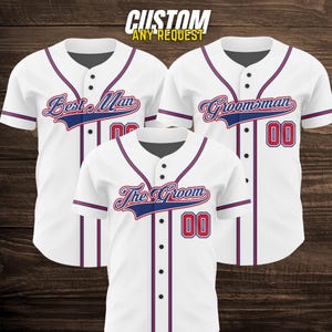 Groom & Groomsmen Jersey Shirts Custom Names And Numbers Jersey,Groomsmen Proposal,Bachelor Party Groomsmen Jersey,Best Man,Groom Shirts W5