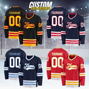 Custom Half and Half Hockey Jersey Personalized Team House Divided Jersey Custom Hockey Jersey Uniform Team Name and Number Hockey Jersey Etsy