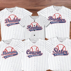 Rookie of The Birthday Jersey Shirt, Rookie Baseball Birthday Jersey Rookie Family Jersey, First Birthday Boy Shirt, Mom Baseball Jersey B68