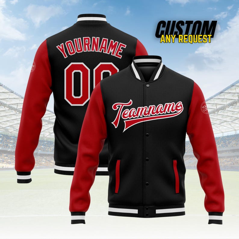 Personalized Adult Varsity Baseball Jacket for Men Women Youth,Custom Letterman Bomber Jacket Stitched Team Name Number Logo BJ9 image 6