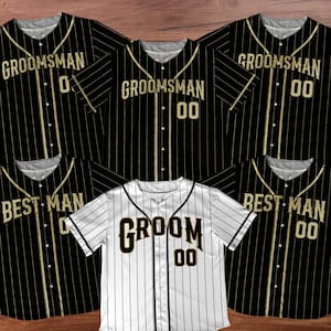Groom & Groomsmen Jersey Shirts Custom Names And Numbers Jersey,Groomsmen Proposal,Bachelor Party Groomsmen Jersey,Best Man,Groom Shirts W15