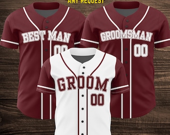 Groom & Groomsmen Jersey Shirts Custom Names And Numbers Jersey,Groomsmen Proposal,Bachelor Party Groomsmen Jersey,Best Man,Groom Shirts W17