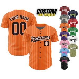 Personalized Team Name And Number Baseball Jersey,Custom Baseball Stripe Line Jersey, Baseball Jersey Uniform For Fans Baseball Lovers B102