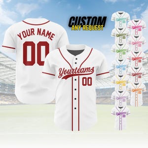 Personalized Team Name And Number Baseball Jersey,Custom Baseball Jersey Shirt, Baseball Jersey Uniform For Fans Baseball Lovers B92