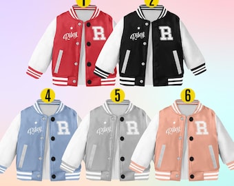 Personalized Kids Adults Varsity Baseball Style Jacket for Men Women Youth,Custom Letterman Bomber Jacket Team Name Number Logo BJ8