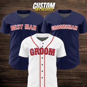 Groom & Groomsmen Jersey Shirts Custom Names And Numbers Jersey,Groomsmen Proposal,Bachelor Party Groomsmen Jersey,Best Man,Groom Shirts W21