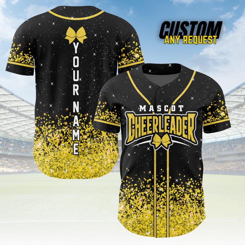 Custom Glitter Baseball Jersey with Team Name Number for Adult Kid,Custom Name Cheerleading Shirt For Cheerleader,Cheer Glitter Jersey B136 image 6