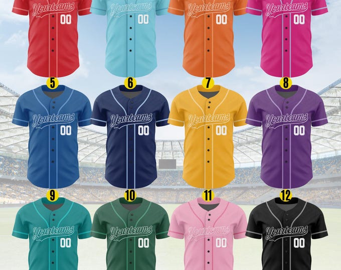 Personalized Team Name And Number Baseball Jersey,Custom Baseball Jersey Shirt, Baseball Jersey Uniform For Fans Baseball Lovers B96
