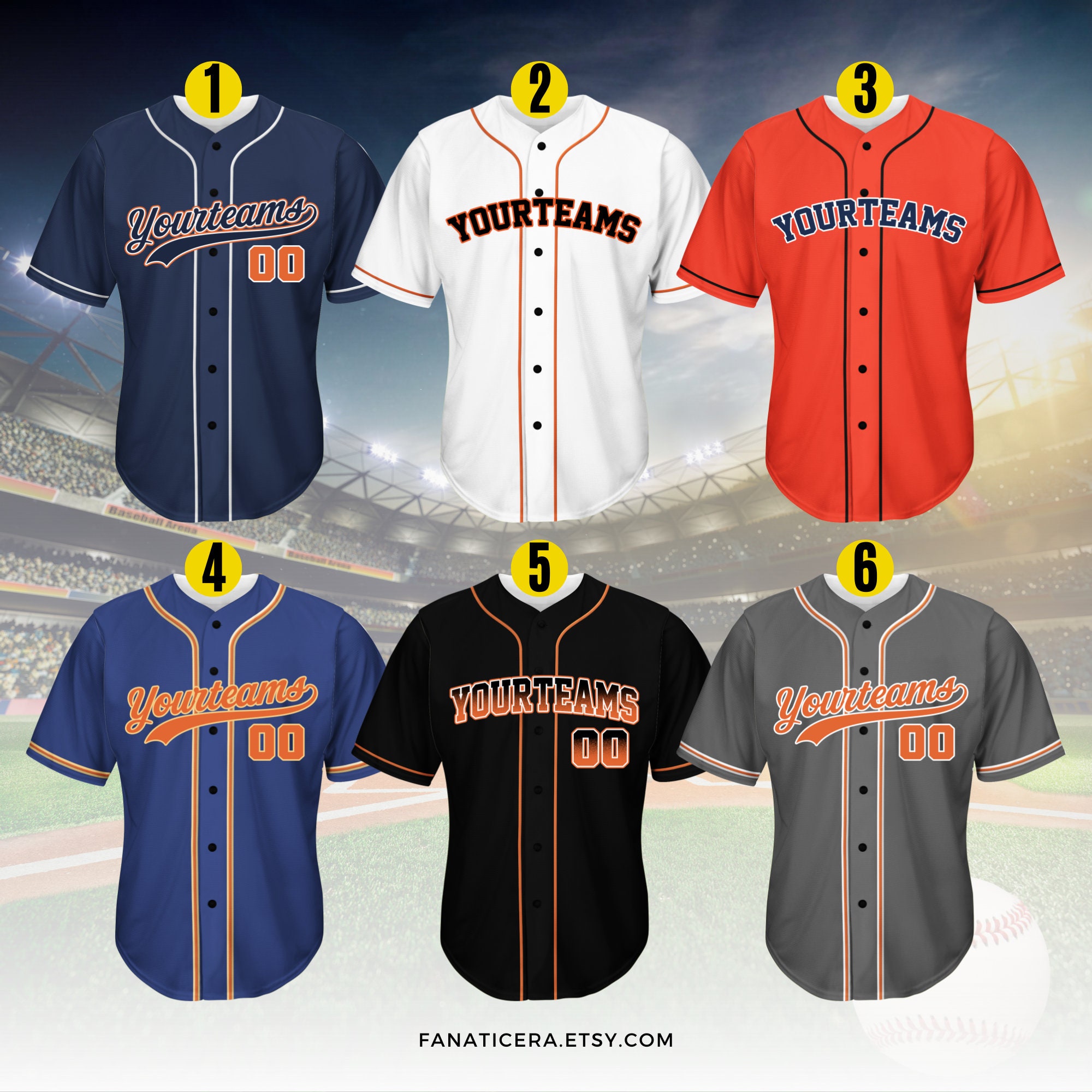 Personalized Team Name and Number Baseball Jersey,custom Baseball