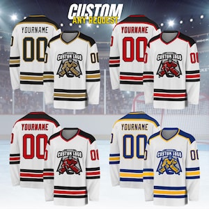 Custom Ice Hockey Jersey for Men Women Youth,Sweatshirt Personalized Name Number,Hockey Shirts Sports Uniform for Hockey Fans Gift H11