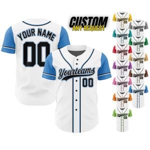 Personalized Team Name And Number Baseball Jersey,Custom Baseball Jersey Shirt, Baseball Jersey Uniform For Fans Baseball Lovers B124