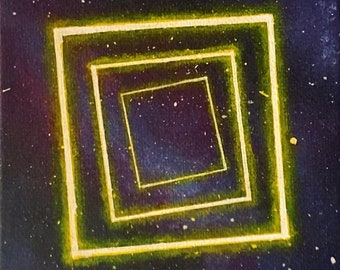 Pittura acrilica galassia fantascientifica