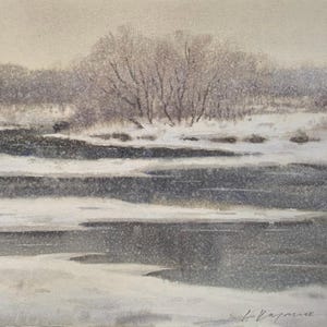 Dipinto ad acquerello originale, Arte paesaggistica ad acquerello, Belle arti su carta, Arte ispirata alla natura, Arte ad acquerello unica, Opera d'arte da collezione