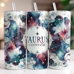 Personalized Taurus Constellation Tumbler: Stainless Steel Travel Cup