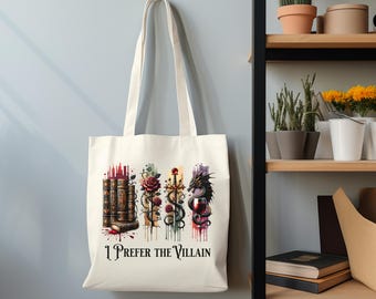 Villain Book Tote Bag: Dark Romance Book Lover Gift