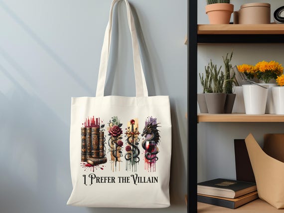 Villain Book Tote Bag: Dark Romance Book Lover Gift