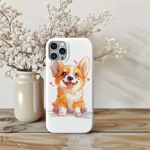 Cartoon Corgi Case iPhone, Samsung & Google Pixel | Art Phone Case | Tough Phone Case | Art | Inspiration